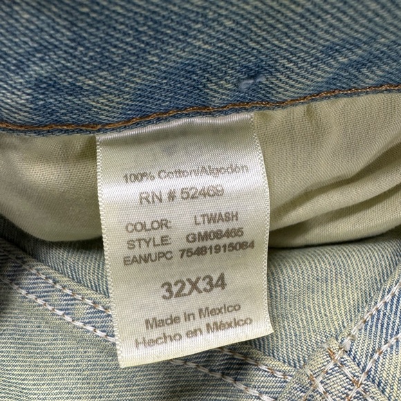 VALELIVES Y2K Stacked Flared Denim Jeans Light Wash Green 32X34 - Picture 9 of 9